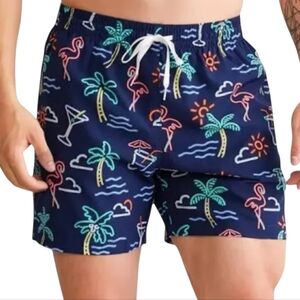 Chubbies The Neon Lights Quick Dry Novelty Swim Trunks Shorts Mens M Pool Beach